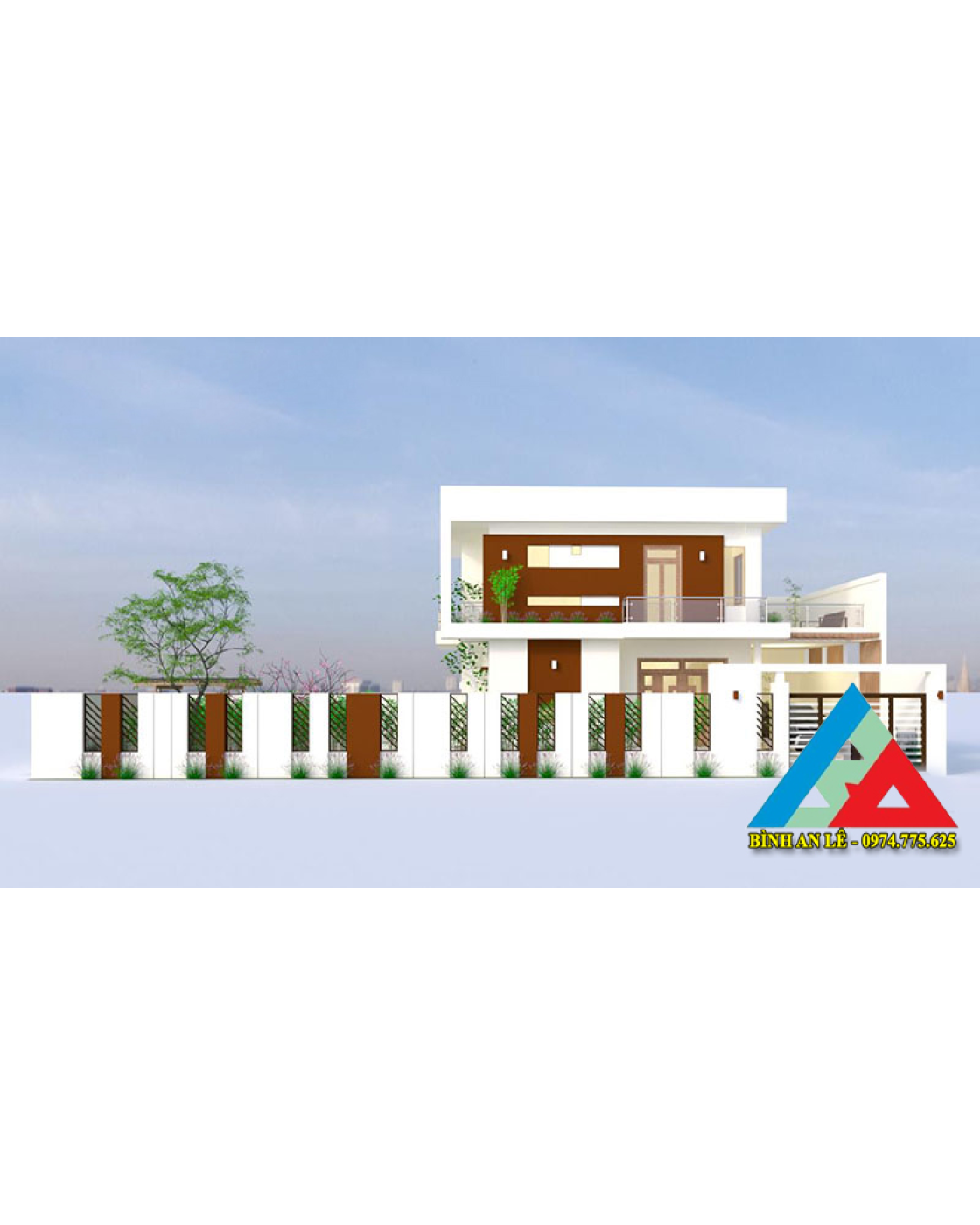 Mẫu thiết kế biệt thự mini 2 tầng 76m2