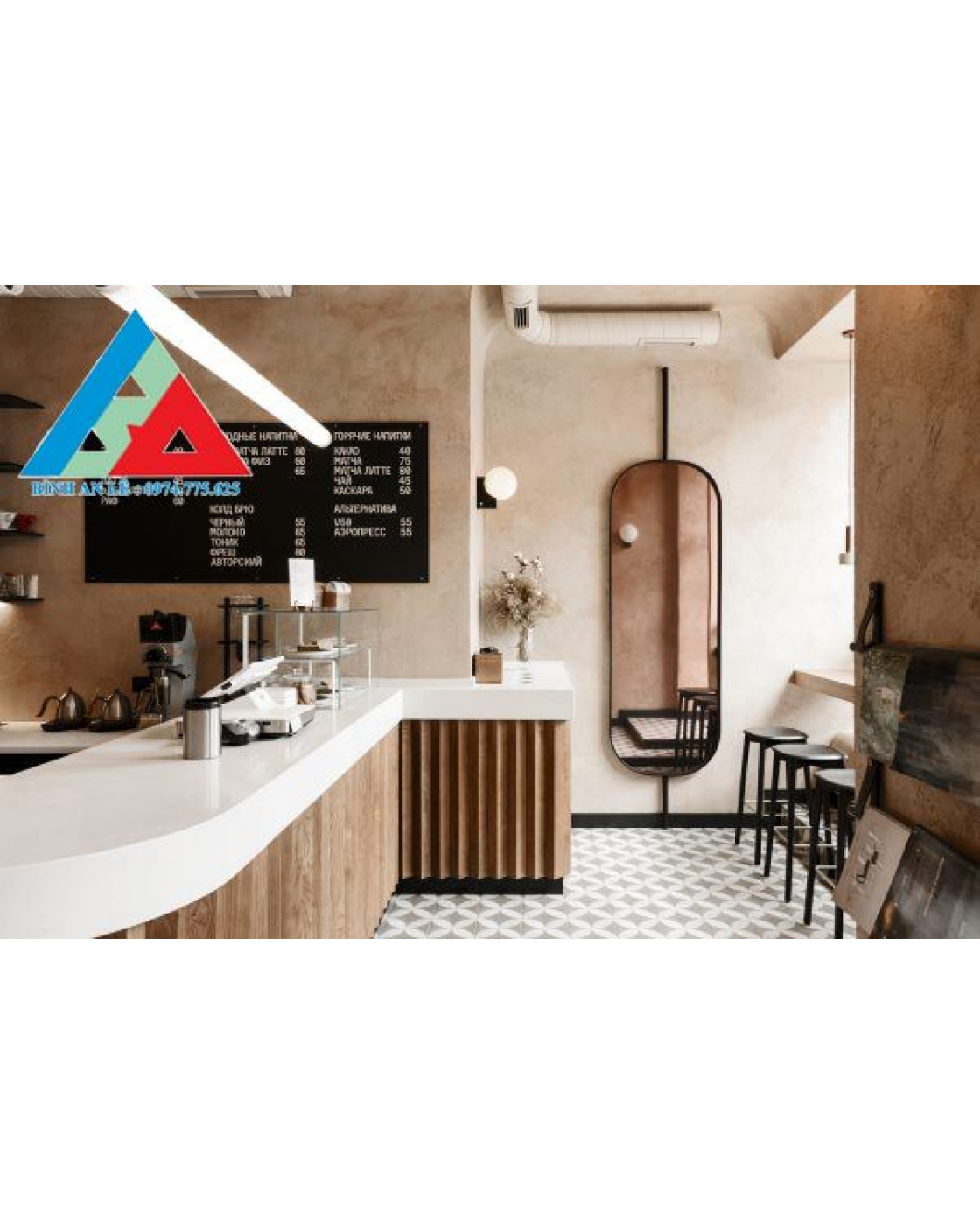 THIẾT KẾ QUÁN CAFE 80M2 PHONG CÁCH HIỆN ĐẠI