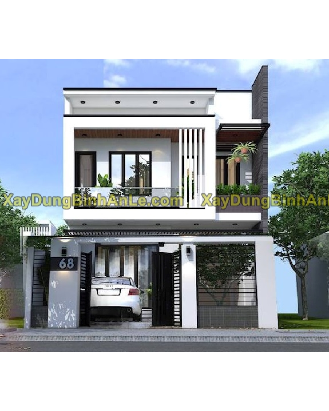 9 mẫu thiết kế nhà phố 2 tầng đẹp