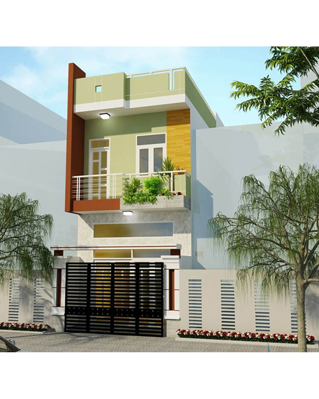 XÂY NHÀ ỐNG 2 TẦNG TIẾT KIỆM CHI PHÍ ĐẸP