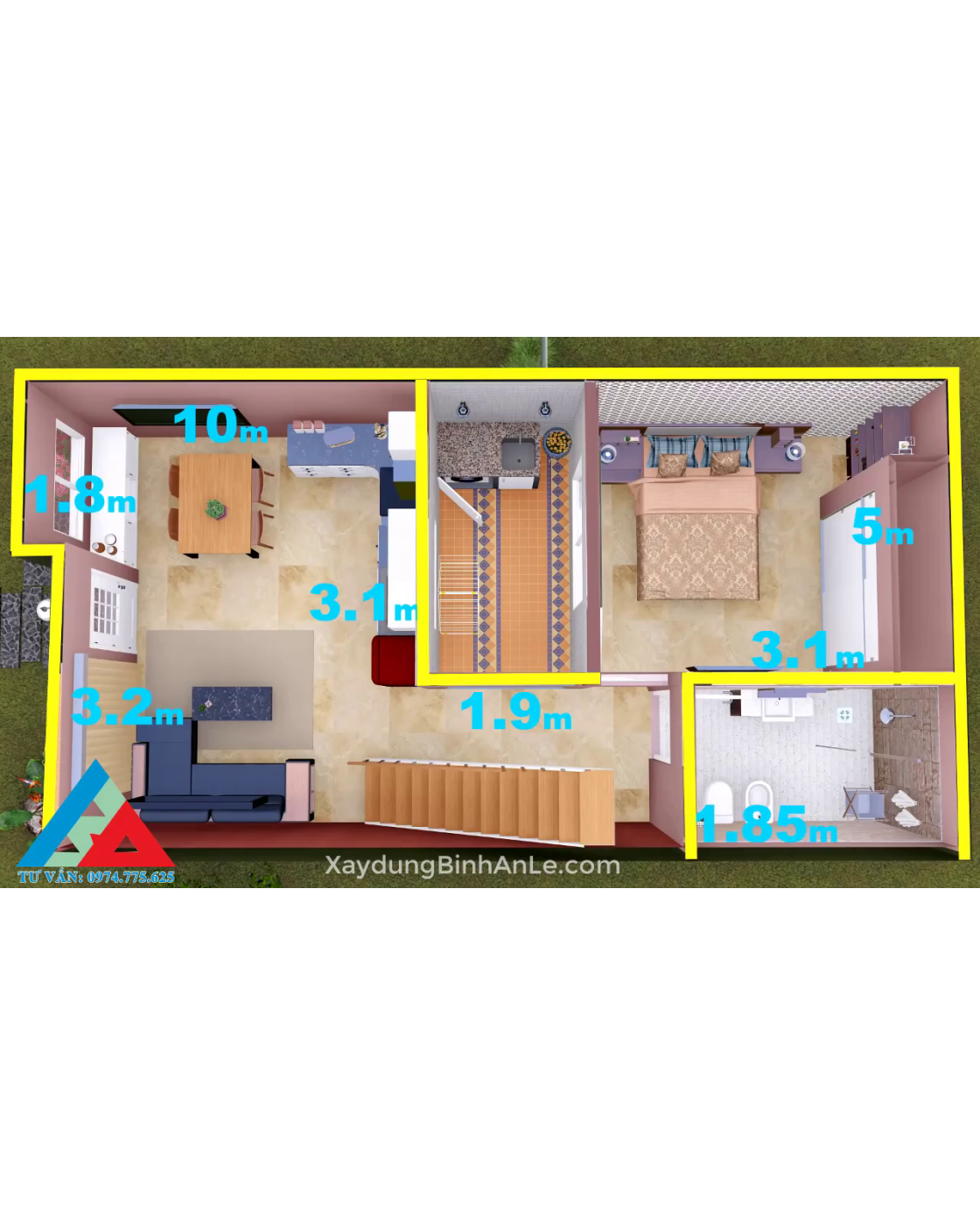 DỰ ÁN NHÀ Ở: 5X10