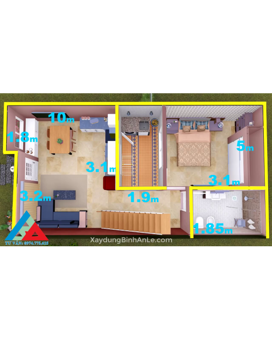 DỰ ÁN NHÀ Ở: 5X10